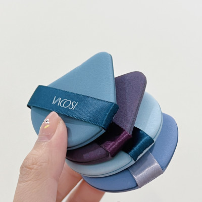 Bông phấn cushion 2 mặt màu tím VACOSI - Túi 2 cái - BP53-01
