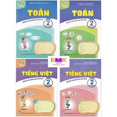 ￼Sách - (Combo 4 cuốn) Toán 2 + Tiếng Việt 2 - Dành Cho Buổi Học Thứ Hai (Kết Nối)