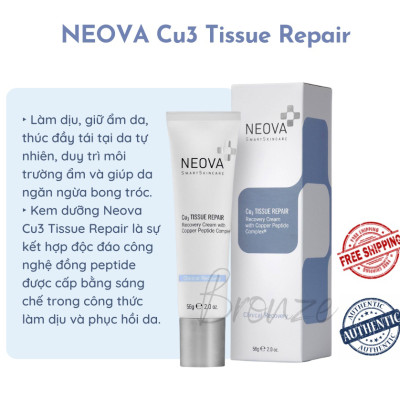 Kem phục hồi da tổn thương Sau Laser, Bỏng Hay Lăn Kim Neova Cu3 Tissue Repair