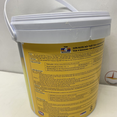 Sơn nước Toa 4 Season Top Silk dễ lau chùi nội thất màu vàng 7923 _5L