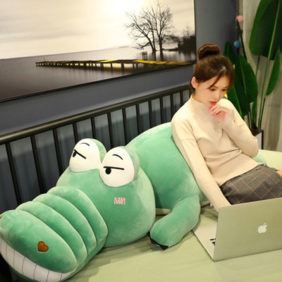 Thú nhồi bông cá sấu mắt lồi khổng lồ - Size từ 1m đến 1m6 - Quà tặng gấu bông cá sấu dễ thương.