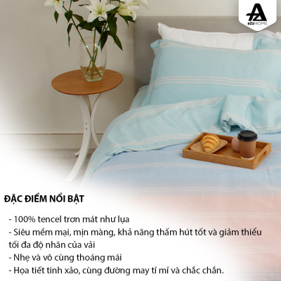Vỏ Mền Classic Stripes Mềm Mại 100% Tencel Cao Cấp A2Z Home