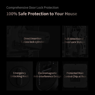 Khoá thông minh Aqara D200i Facial Recognition Door Lock nhận diện khuôn mặt 3D mở khóa thông minh - Hàng Chính Hãng - Bản Quốc Tế