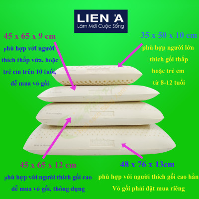 Gối Cao Su Liên Á Oval - Cao Su Thiên Nhiên 100%