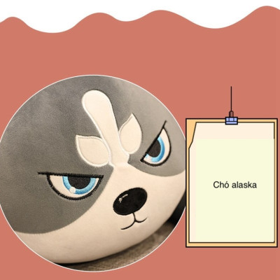 Thú nhồi bông chó Husky mặt ngáo - Size 80cm đến 1m5 - Gấu bông chó husky siêu to khổng lồ - Gối ôm mềm mịn cho bé