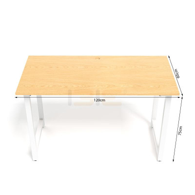 Bộ Bàn Oak-T Trắng Và Ghế Đen IBIE IB16A