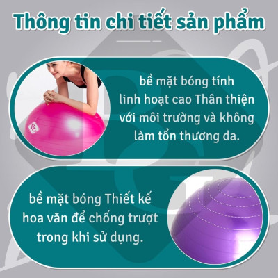 [KHÔNG KÈM BƠM] Bóng Tập Yoga 85cm-Bóng Tập Thể Hình- Hàng Cao Cấp Chính Hãng  (hàng nhập khẩu)