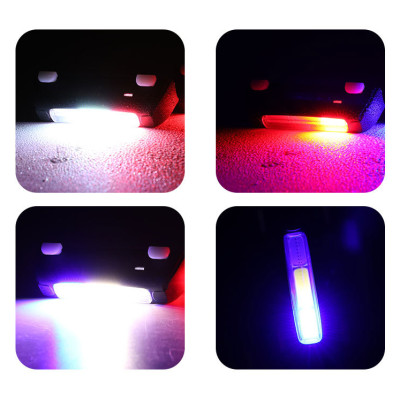 Đèn đuôi xe đạp xanh đỏ cảnh sát COB 120lumens chống nước IPX4 sạc điện FGY306 Mai Lee