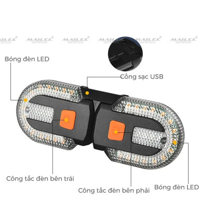 Đèn Hậu Xe Đạp LED Tín Hiệu Xi Nhan Rẽ Trái Phải FY-1825 600mAh Sạc USB Không Dây Chống Nước IPX5 Địa Hình 5 Chế Độ - Mai Lee