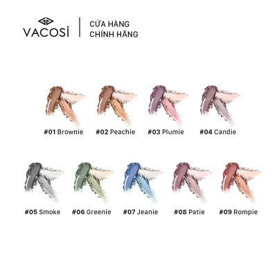 PHẤN MẮT (HỘP TRÒN) VACOSI TRIO EYESHADOW