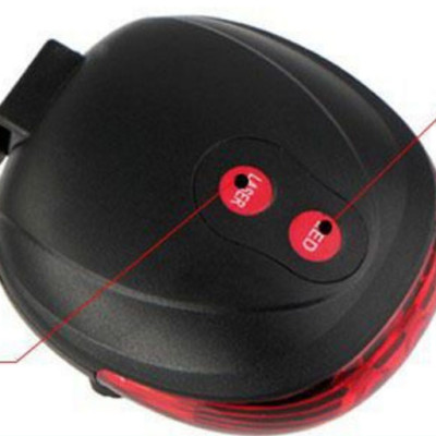 Đèn Hậu Xe Đạp Cảnh Báo- Chế Độ Đèn Led Siêu Sáng, Tia Laser Tạo Khoảng Cách An Toàn- Chính Hãng (Kèm Giá Đỡ)