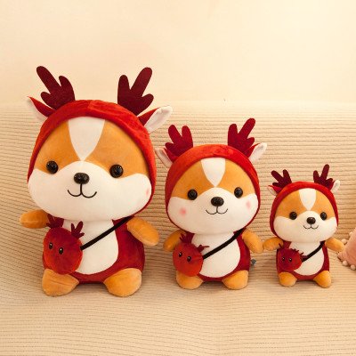 Gấu bông chó Shiba cosplay tuần lộc siêu dễ thương (23cm--->50cm) món quà noen tuyệt vời cho bé & người yêu, hàng xịn cao cấp loại 1