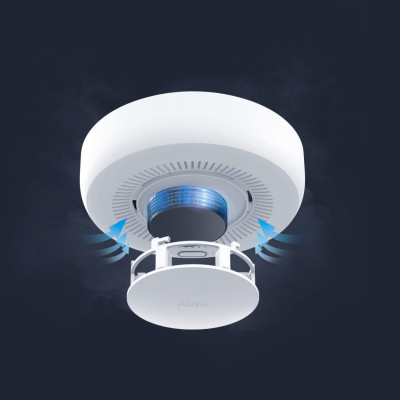 Cảm biến khói Aqara sử dụng độc lập hoặc kết nối bộ trung tâm, App Mi Home/Aqara Home, tích hợp Apple Homekit