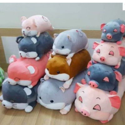 Thú nhồi bông chuột hamster đang yêu - Size từ 50cm đến 90cm - Quà tặng gấu bông chuột hamster làm gối ôm êm mịn cho bé.