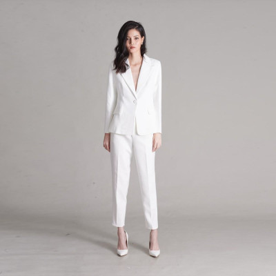 Áo Blazer kiểu 1 cúc màu trắng 2NDDATE BL024W