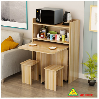 Bàn ăn gấp gọn, bàn ăn thông minh 4BTM01 - Nội thấtv lắp ráp Viễn Đông Adv