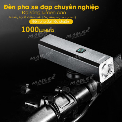 Đèn xe đạp LD-86A siêu sáng 1000 lumen, pin dung lượng cao 4500mAh, chất liệu vỏ nhôm, chống nước IP66, có hỗ trợ pad gắn treo (2 phiên bản tùy chọn) - Mai Lee