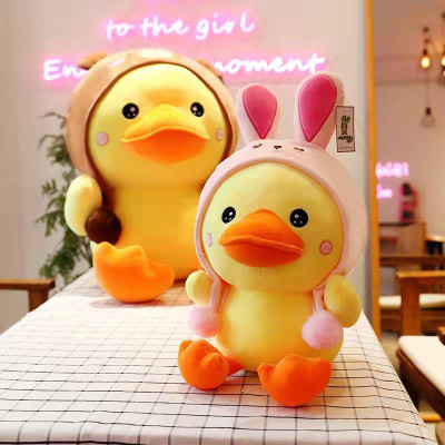 Gấu bông vịt baby cosplay thỏ hồng, ếch, gấu nâu siêu mềm dễ thương (25cm) vải miniso 4 chiều cao cấp êm ái an toàn cho trẻ