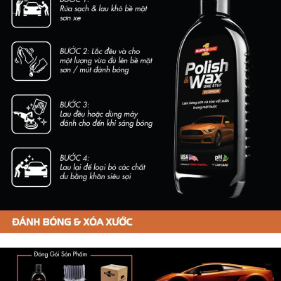 Kem Đánh Bóng và Xóa Vết Xước SUPERONE Polish and Wax One Step - Exterior SOUTHWALL B203