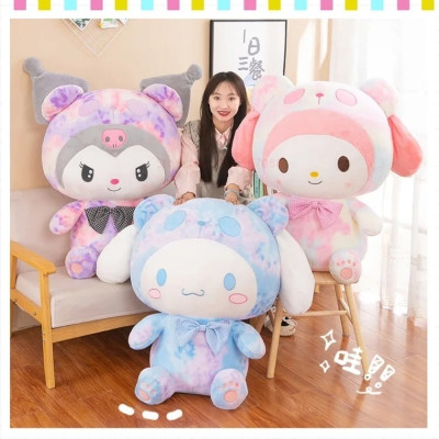 Thú nhồi bông Kuromi - Melody - Cinnamoroll họa tiết loang đáng yêu - Size 35cm đến 90cm - Quà tặng gấu bông mềm mịn cho bé.