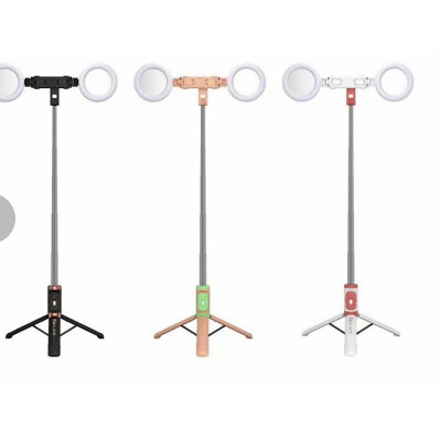 Gậy selfie chụp ảnh, livestream quay video, có 2 đèn fill light, tự sướng du lịch, điều khiển từ xa 10 mét lướt tiktok, ứng dụng mạng xã hội - Hàng chính hãng