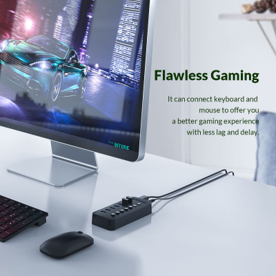 Bộ Chia USB HUB ORICO CT2U3-10AB 10 Cổng USB 3.0 Với Các Cổng Riêng Lẻ- Hàng Chính Hãng