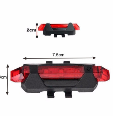 Bộ đèn xe đạp - đèn LED chiếu sáng phía trước và phía sau xe đạp dùng pin sạc - Hàng chính hãng