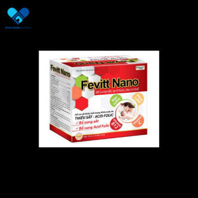 Viên uống bổ máu Fevitt Nano HDPHARMA bổ sung Sắt hữu cơ, Acid Folic - 30 viên 