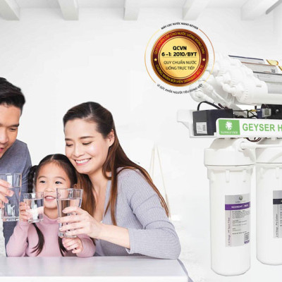 Máy lọc nước Nano Geyser RO Hydrogen công nghệ lọc RO - Hàng Chính Hãng