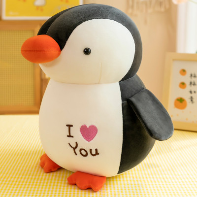Gấu Bông Chim Cánh Cụt I Love You Siêu Dễ Thương Mềm Mịn Cho Bé Yêu (25cm--->35cm) Vải Miniso 4 Chiều Co Giãn Êm Ái, Hàng Cao Cấp An Toàn Cho Trẻ Nhỏ