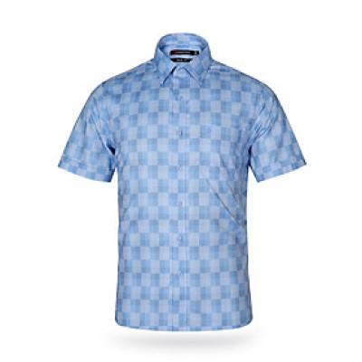 Áo sơ mi nam tay ngắn form suông vạt ngang Khatoco A1MN468T2-CNCR176-2411-N