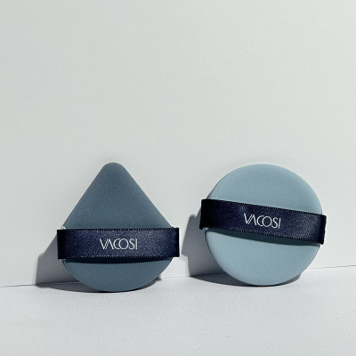 Bông phấn cushion 2 mặt màu xanh VACOSI - Túi 2 cái - BP53-02