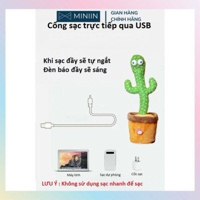 LOẠI XỊN - Cây Xương Rồng Nhồi Bông Có Nhạc, Biết Nhảy Biết Múa và Nhại Tiếng - PHÁT SÁNG- Hàng Loại 1 Chính Hãng MINIIN