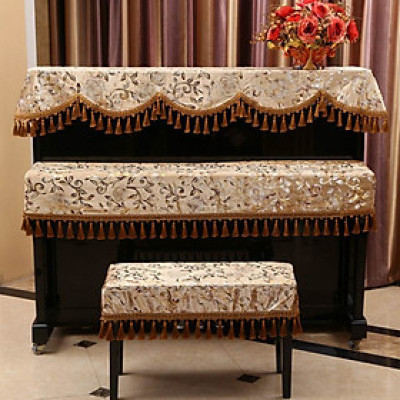 Khăn phủ đàn piano cơ đàn piano điện tử 88 phím phong cách Châu Âu cổ điển sang trọng chống bụi chống xước