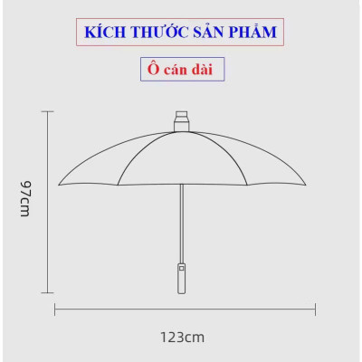 Dù Che Nắng Mưa, Ô Che Nắng Chống Tia UV Cỡ Lớn 2 Lớp Nan To, Dù Cán Dài Chống Gỉ Tự Động - HÀNG CHÍNH HÃNG MINIIN