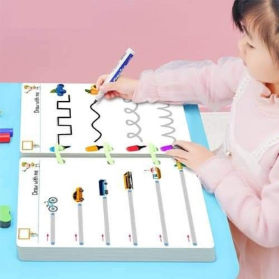 Đồ Chơi Trẻ Em, Học Liệu Montessori, Sách Viết Xoá Được 64 Trang Tặng Kèm 6 Bút, Asstar Đồ Chơi Giáo Dục Cho Bé