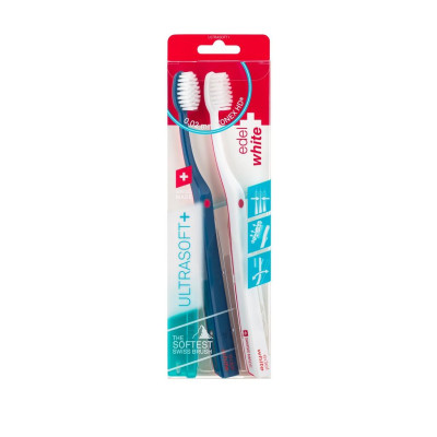 Bộ đôi bàn chải UltraSoft FlosserBrush lông siêu mềm - Thụy Sĩ