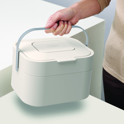Joseph Joseph - Thùng đựng rác hữu cơ mini Stack 4L Food Waste Caddy Stone 300154