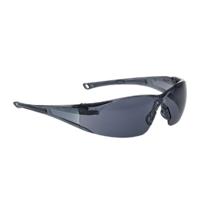 Kính bảo hộ BOLLE 1652302A Rush-Smoke Lens Sun Glasses tròng kính màu xám khói, chống trầy xước, chống đọng sương (kèm hộp chống sốc và khăn lau kính)