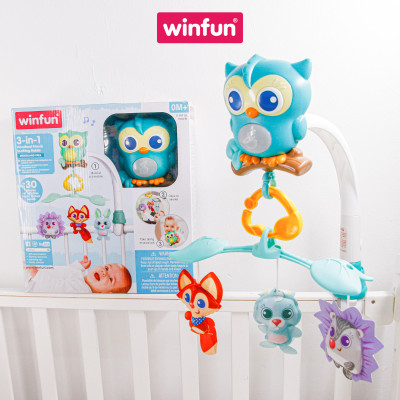 Đồ chơi treo nôi 3 trong 1 hình cú mèo Winfun 720010-NL