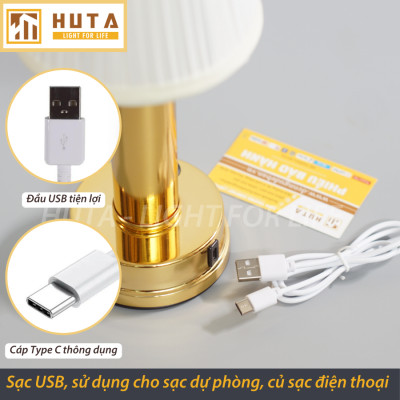 Đèn Bàn Led Quầy Bar HUTA Light For Life RESBED1 Cảm Ứng Điều Chỉnh Độ Sáng Tích Điện Trang Trí Phòng Ăn Nhà Hàng Quán Cà Phê Lounge