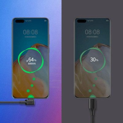 Ugreen UG20104us307TK 2m 5A bẻ góc 90 độ cáp Sạc nhanh 3.0 USB A ra Type C - HÀNG CHÍNH HÃNG