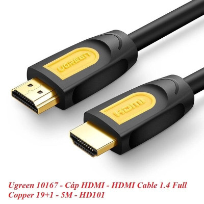 Ugreen UG10167HD101TK 5M màu Vàng Cáp tín hiệu HDMI chuẩn 1.4 hỗ trợ phân giải 4K * 2K - HÀNG CHÍNH HÃNG