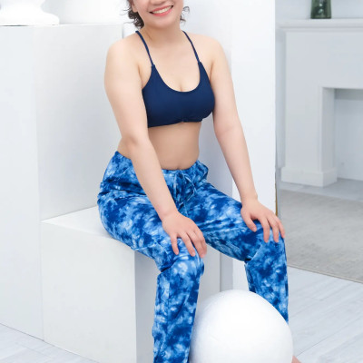 Bộ Đồ Thể Thao Nữ LMcation - Áo bikini Krista & Quần dài đa năng Dana - Màu xanh dương