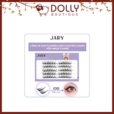 Lông Mi Giả Cụm Tự Nhiên Jary Cluster Lashes Hộp Nhựa 5 Hàng C10 Mi Cáo