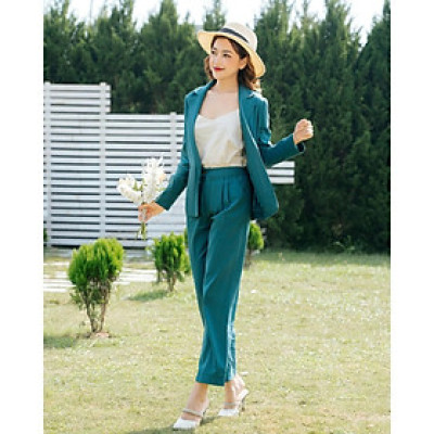 Set bộ siêu hot: áo blazer+quần dài, nhẹ nhàng, tiểu thư, sanh chảnh BV02