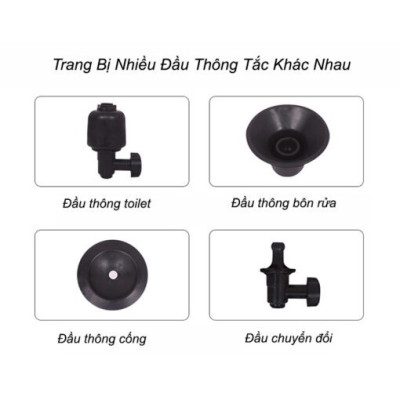 Dụng cụ thông tắc bồn cầu, cống bằng khi nén áp lực siêu mạnh