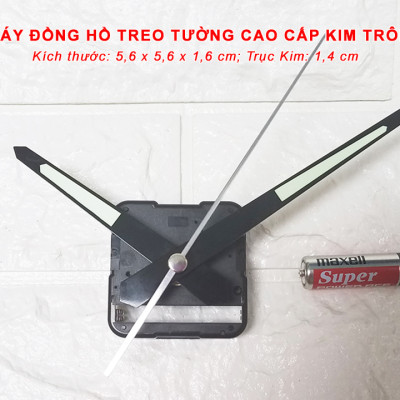 MÁY ĐỒNG HỒ KIM TRÔI CAO CẤP EASTAR + BỘ KIM DẠ QUANG & PIN MAXELL