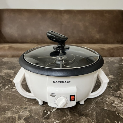Máy rang hạt cà phê và các loại hạt tự động Thương hiệu Cafemasy Mỹ SCR-300, Công Suất Lớn 1200W, Rang 750gr/25 phút - Bảo Hành 12 Tháng, Hàng Nhập Khẩu
