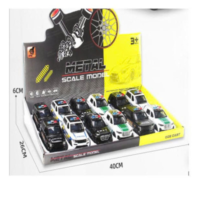 3642D Mô hình xe ô tô kim loại pull-back - bộ 12 chiếc (KT 12x5.3x4.8cm)